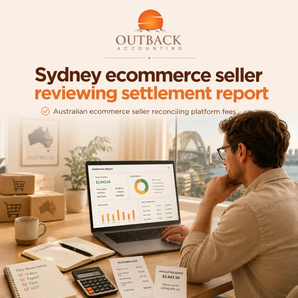Australian ecommerce seller reconciling platform fees